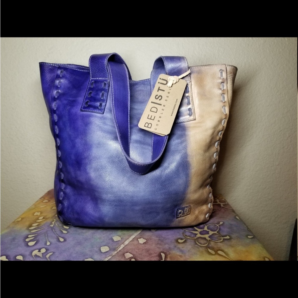 BED|STU Vibrant Purple and Tan Tote